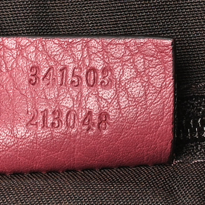 Gucci Pebbled Calfskin Medium GG Convertible Dome Satchel Pink 7 of 10