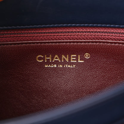 Chanel Lambskin Quilted Medium Trendy CC Flap Navy Blue 6 of 11