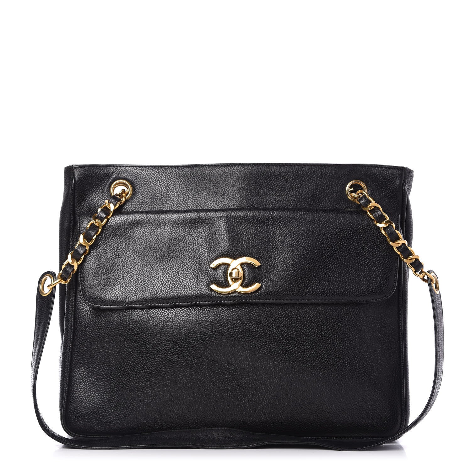 Chanel Caviar Flap Shoulder Bag Black 1 of 11
