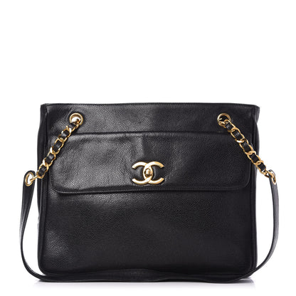 Chanel Caviar Flap Shoulder Bag Black 1 of 11