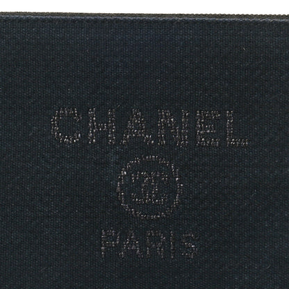 Chanel Mixed Fibers Small Deauville Pouch Blue 6 of 7