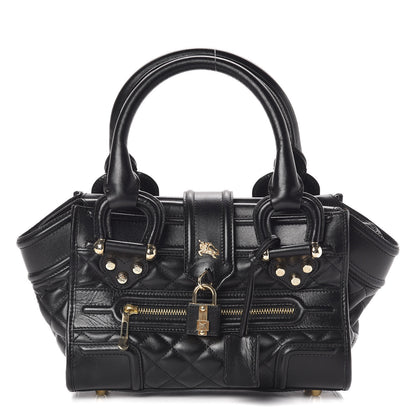Burberry Calfskin Quilted Manor Tote Black 1 of 9