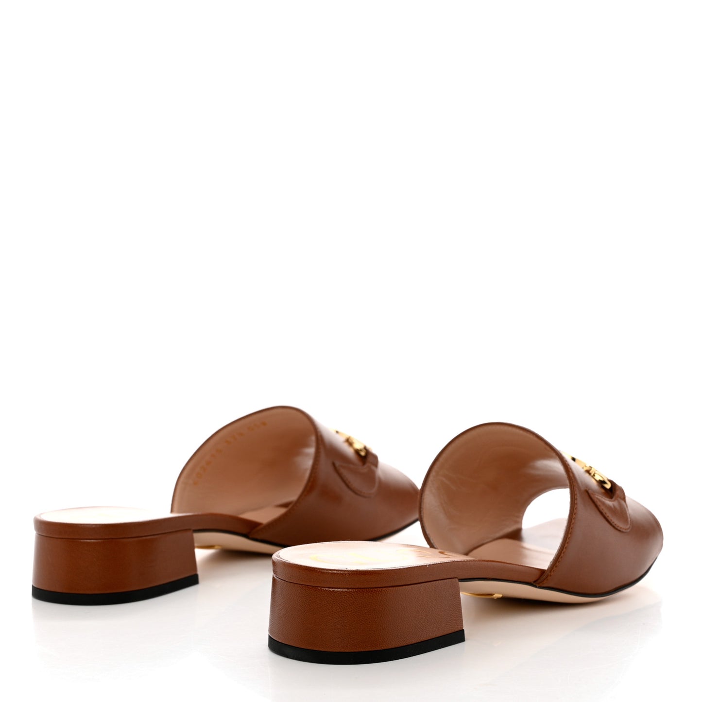 Malaga Kid Zumi Mid Heel Slide Sandals 37.5 Brown Papaya