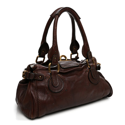 Chloe Calfskin Medium Paddington Satchel Burgundy 3 of 15