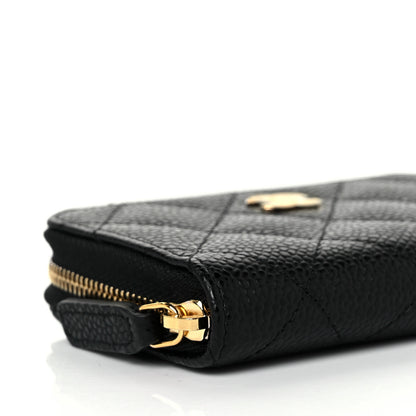 Chanel Caviar Quilted Zip Coin Purse Black 8 of 10