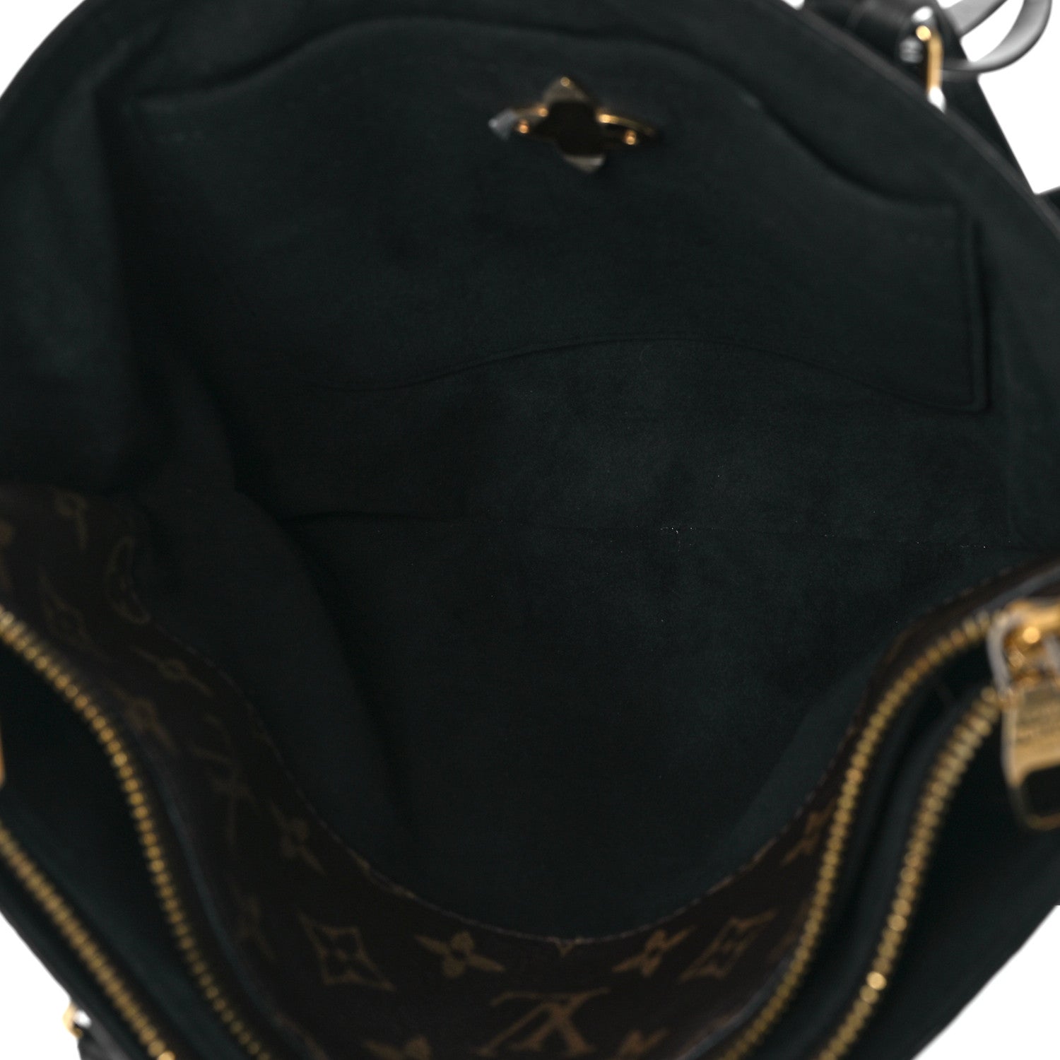 Louis Vuitton Monogram Flower Zipped Tote PM Black 5 of 11