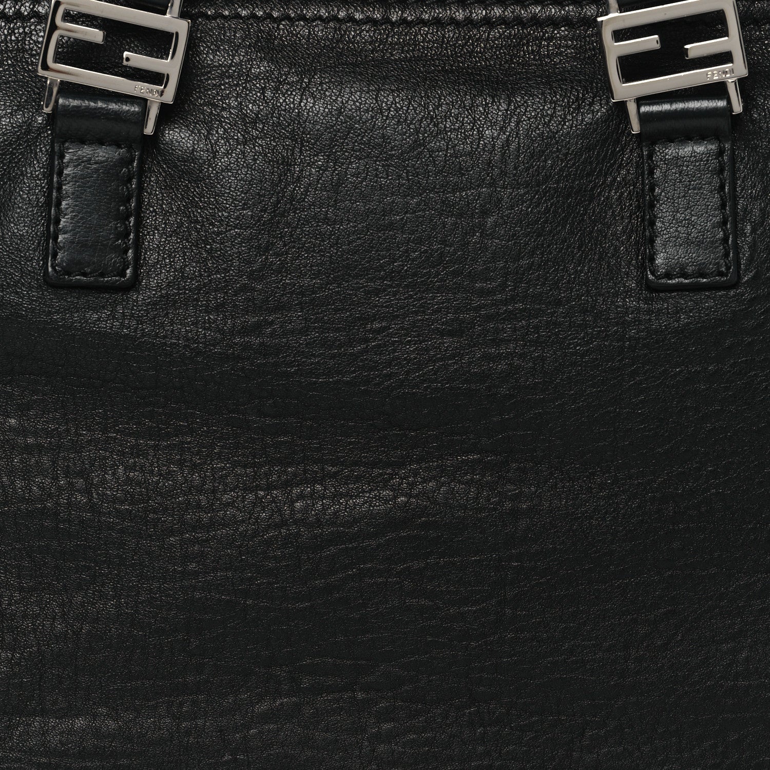 Fendi Crinkled Lambskin Zip Tote Black 8 of 12