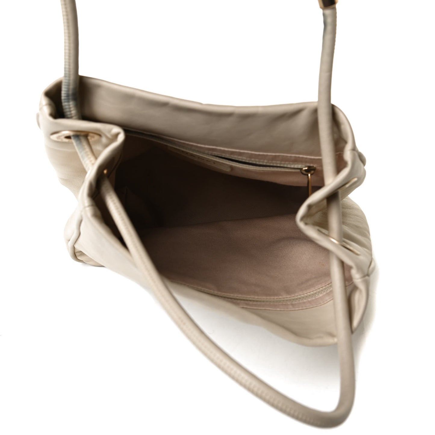 Lambskin Camellia Tote Beige