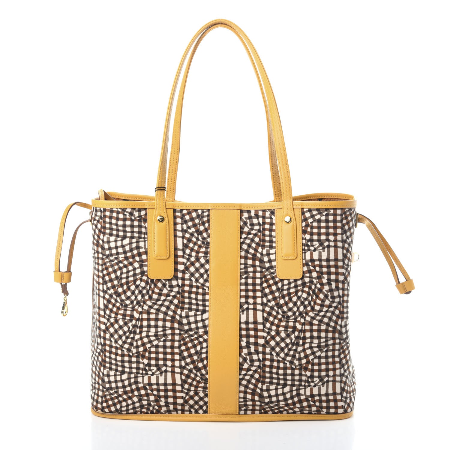 MCM Visetos Medium Liz Reversible Shopper Tote Cognac Yellow 4 of 15