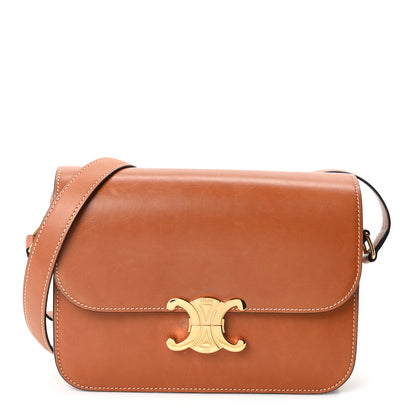 Celine Natural Calfskin Medium Triomphe Tan 1 of 11