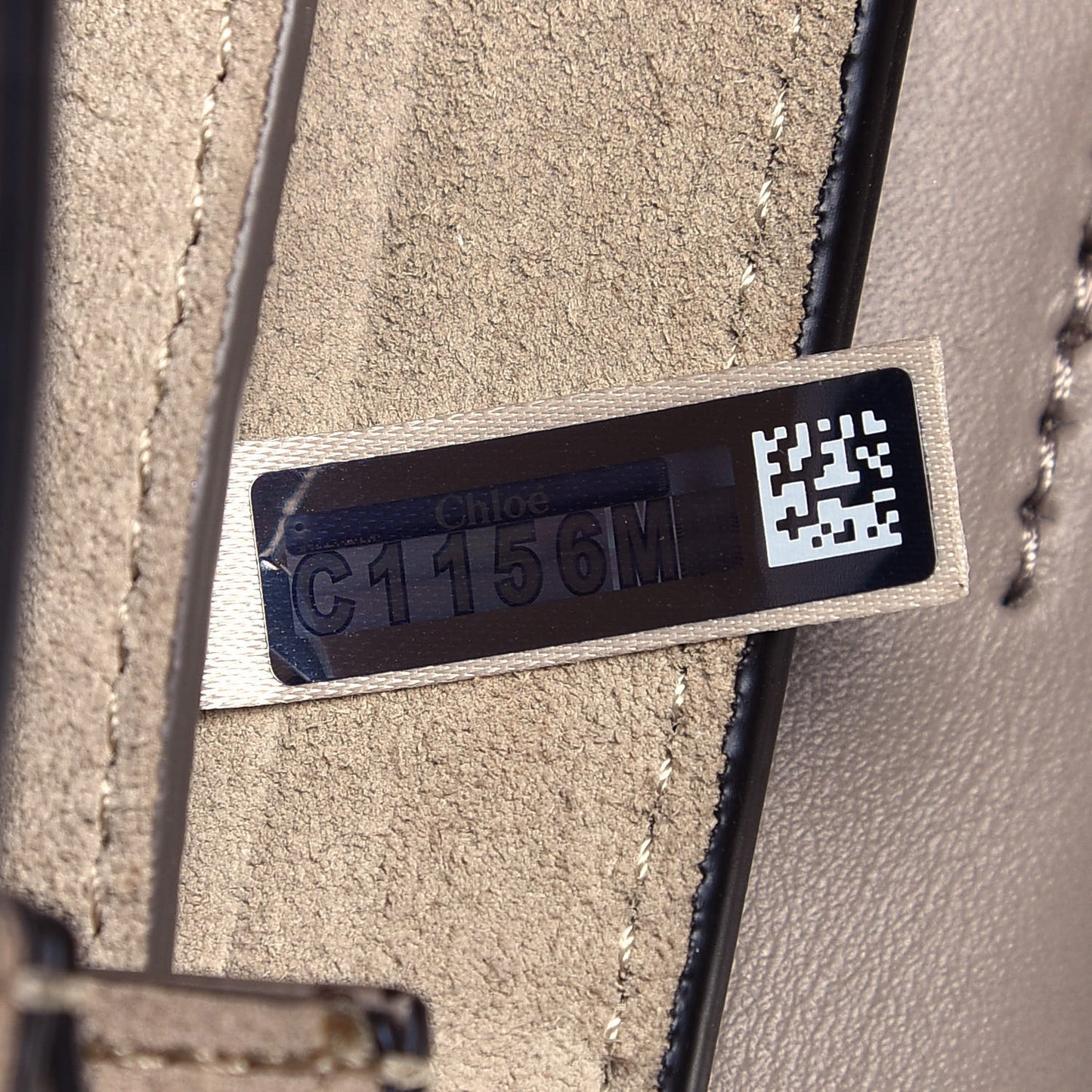 Suede Calfskin Mini Faye Bracelet Bag Motty Grey