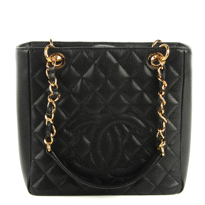 Chanel Caviar Quilted Petit Shopping Tote PST Black 1 of 7