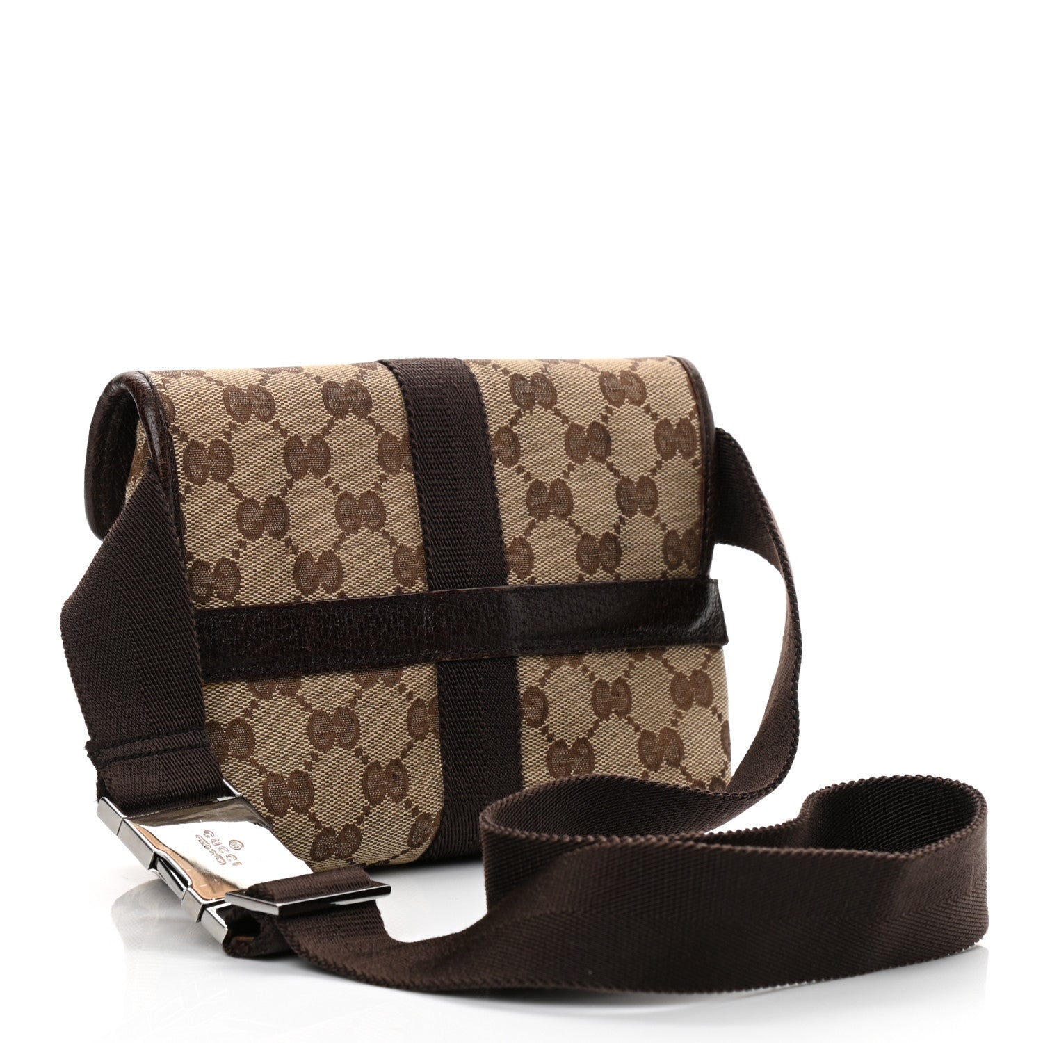 Gucci Monogram Waist Pouch Bag Dark Brown 3 of 16
