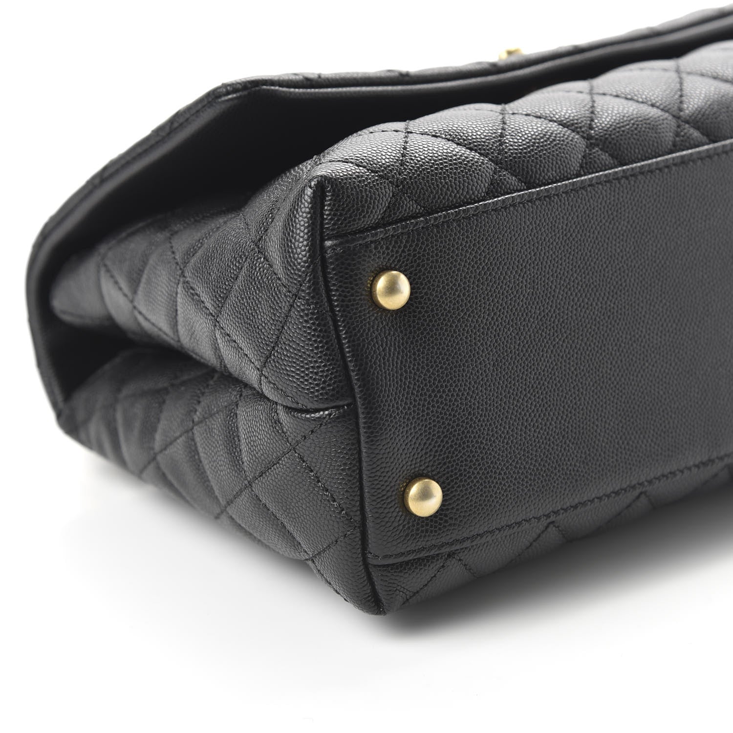 Chanel Caviar Lizard Quilted Small Coco Handle Flap Black 6 of 11