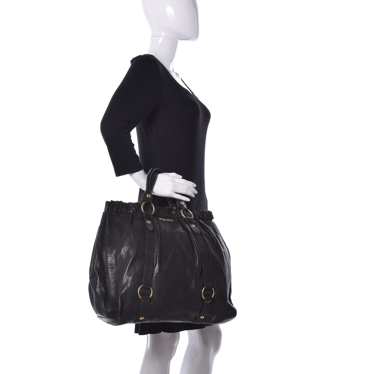 Nappa Spring Tote Black