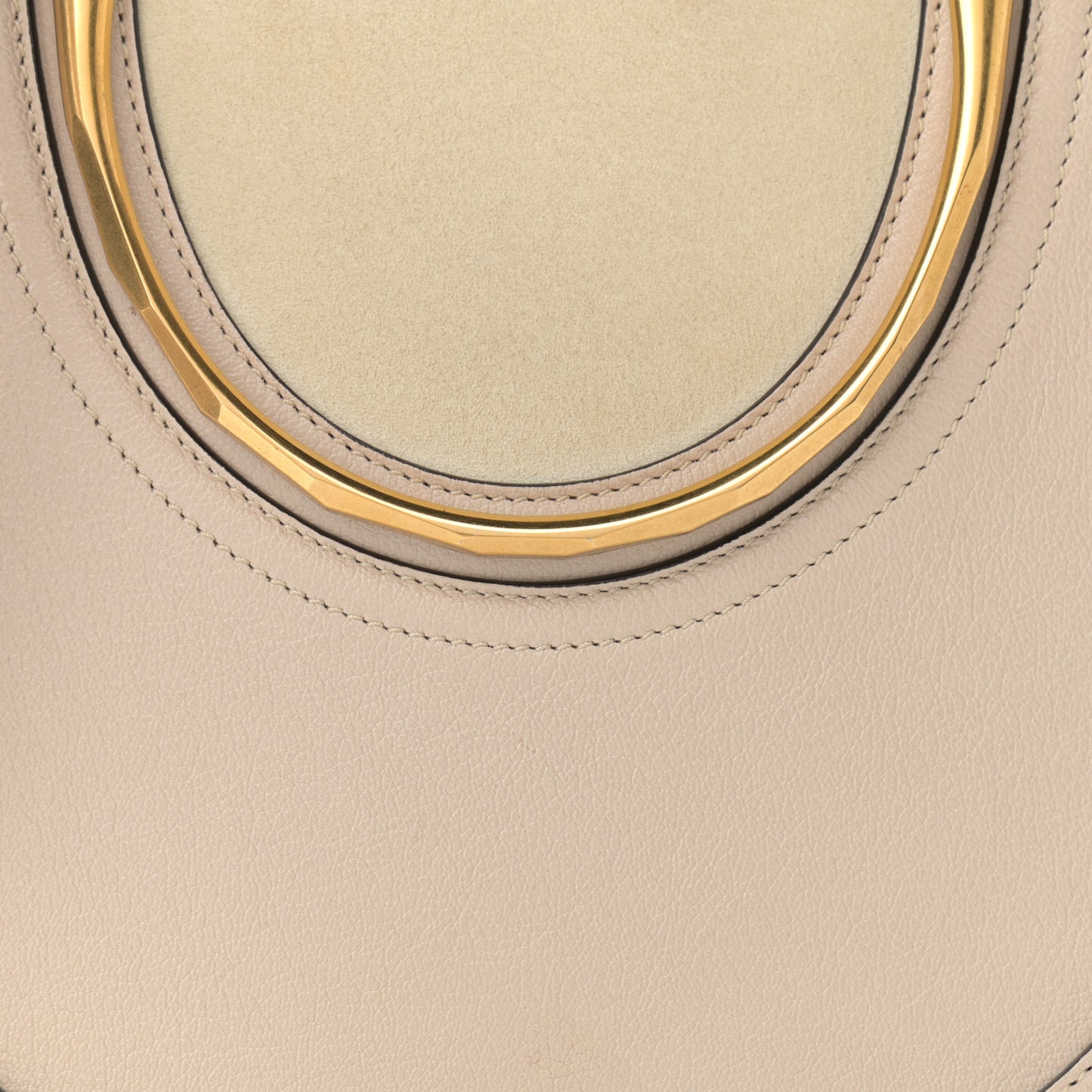 Goatskin Suede Medium Pixie Bag Abstract White