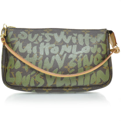 Louis Vuitton Monogram Graffiti Pochette Accessories Kaki 1 of 8