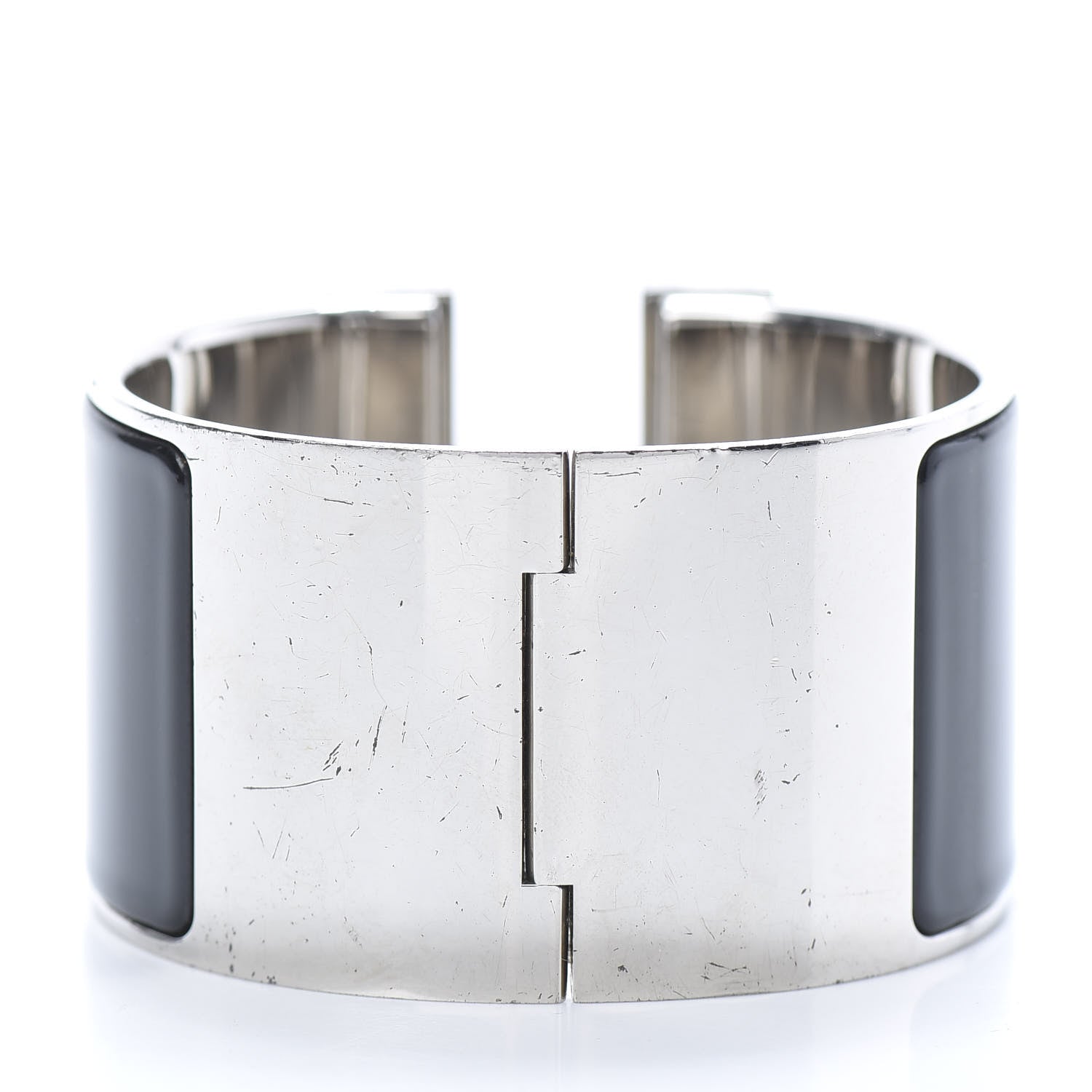 Hermes Enamel Extra Wide Clic Clac H Bracelet PM Black 3 of 7