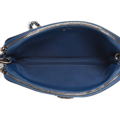 Chanel Caviar Quilted Small Boy Clutch With Chain Blue 5 of 14