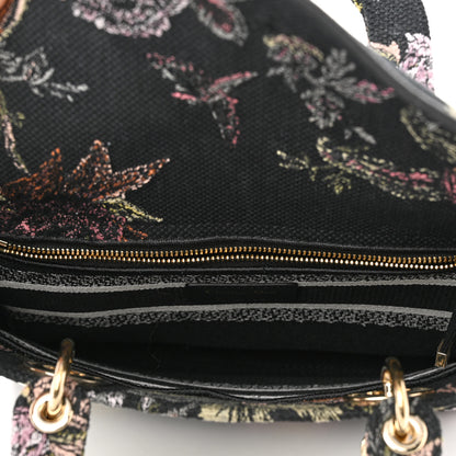 Christian Dior Canvas Embroidered Jardin Botanique Medium Lady D-Lite Black Multicolor 5 of 9