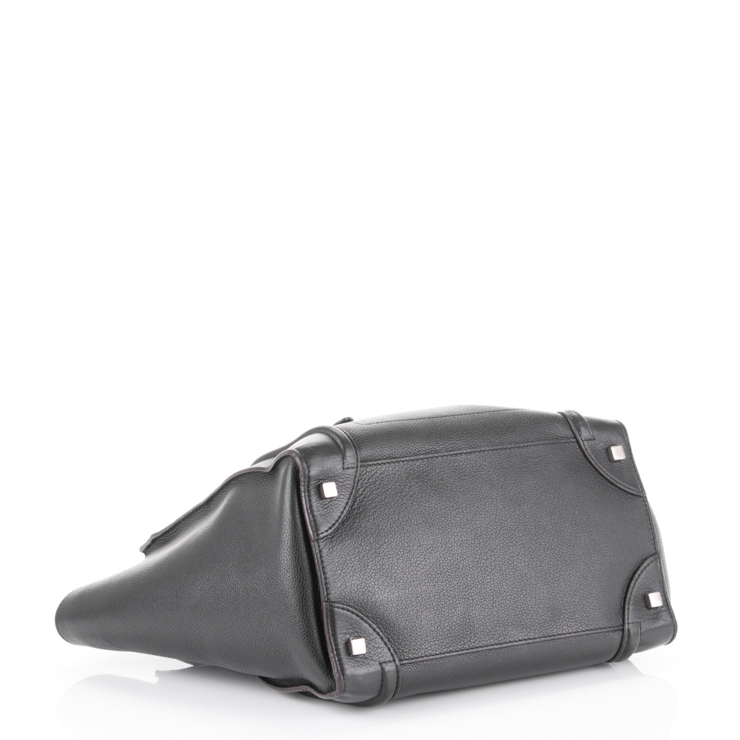 Celine Drummed Calfskin Mini Luggage Black 4 of 6