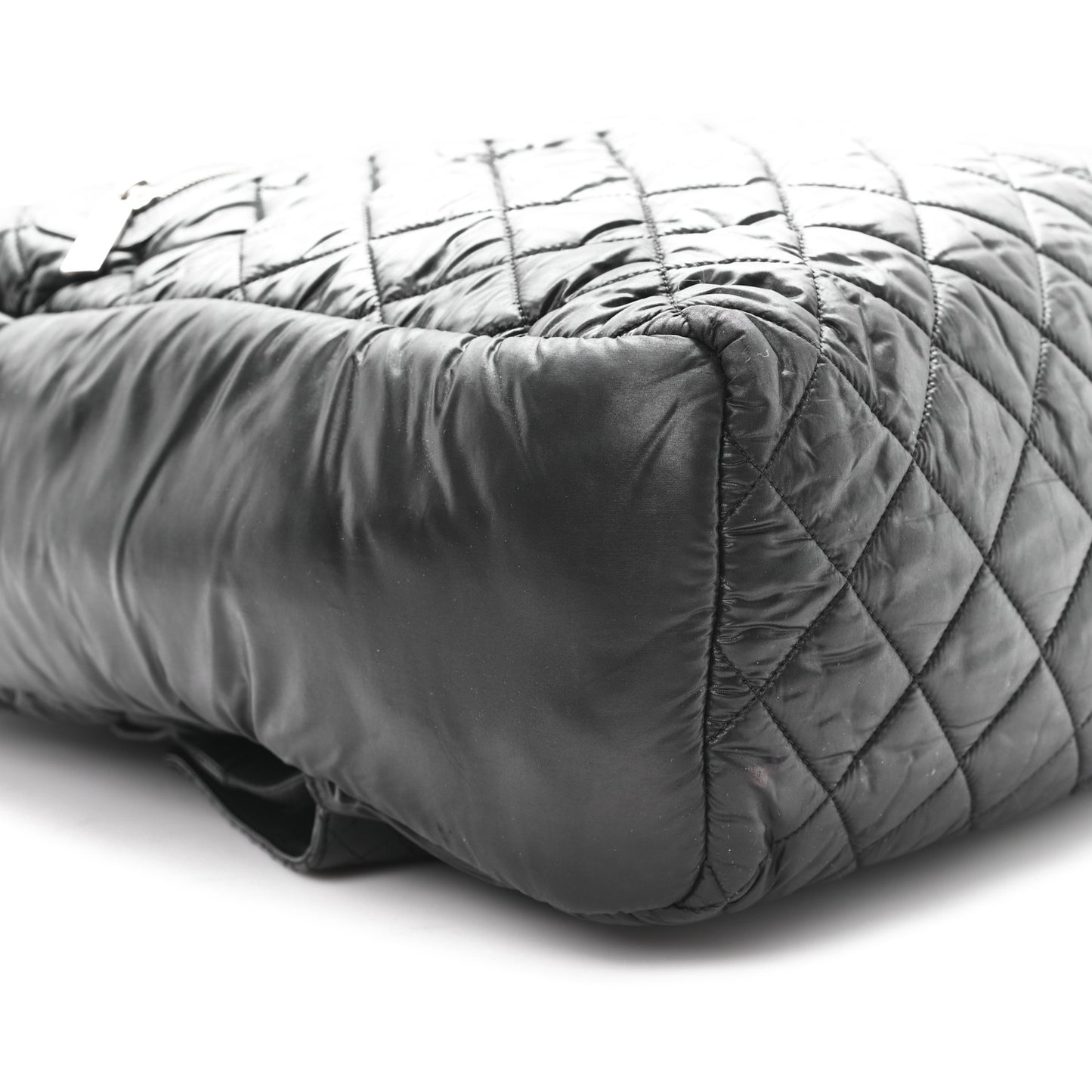 Nylon Quilted Coco Cocoon Backpack Black