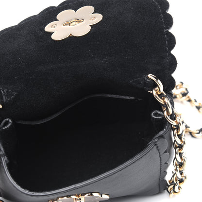 Mulberry Smooth Calfskin Mini Cecily Flower Lock Crossbody Bag Black 5 of 15