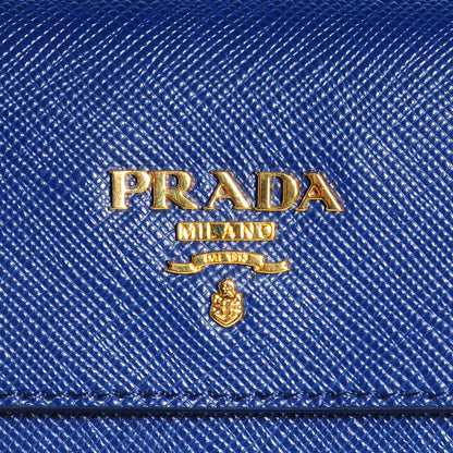 Prada Saffiano Box Clutch Bleuette 7 of 12