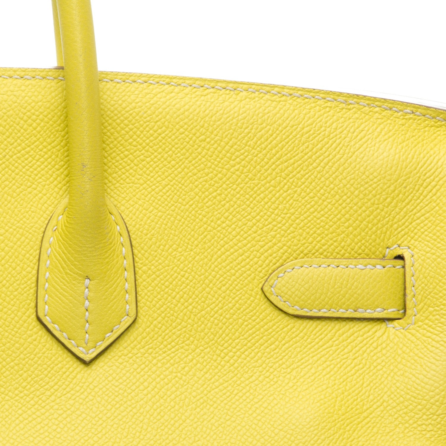 Hermes Epsom Candy Birkin 35 Lime Gris Perle 8 of 24