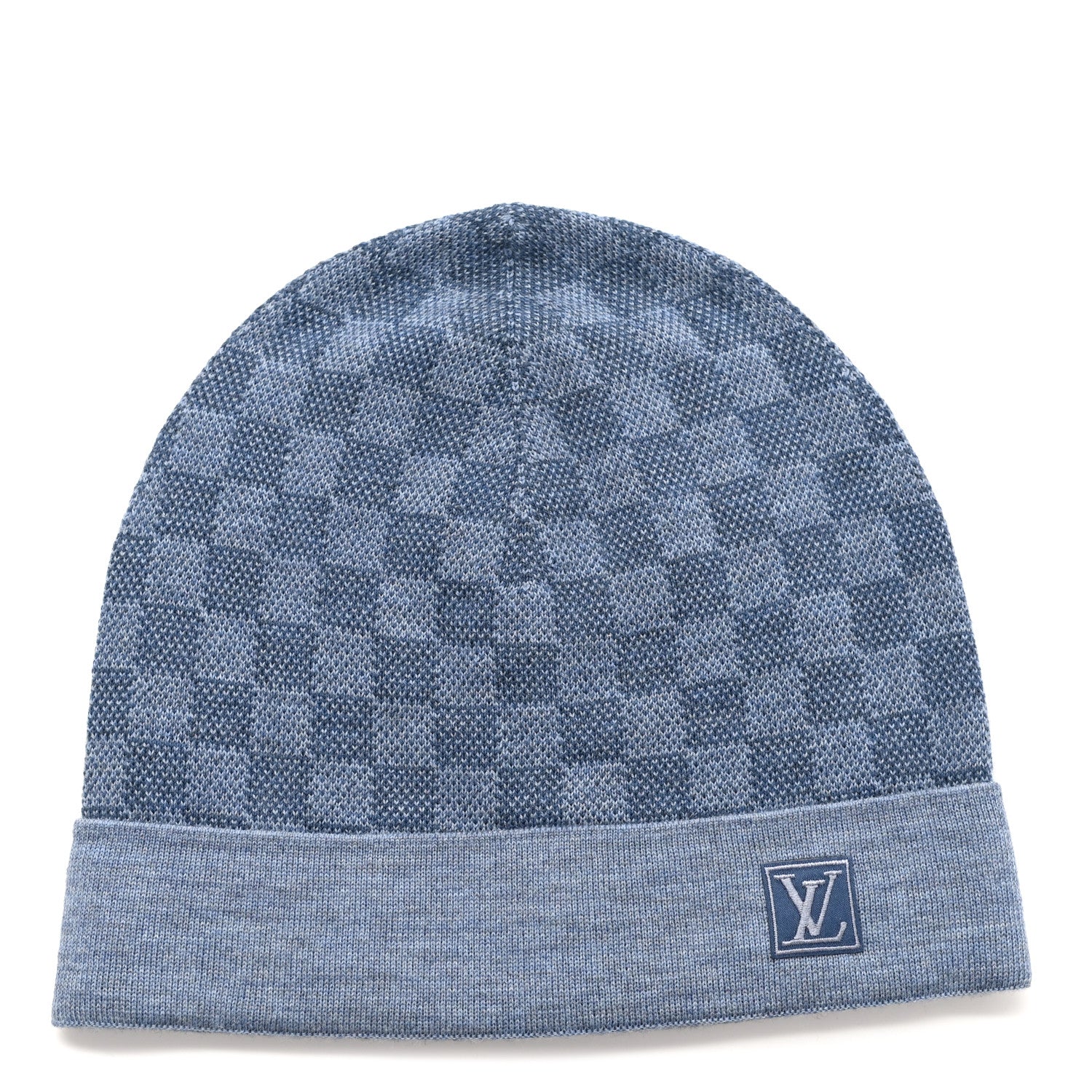 Louis Vuitton Wool Petit Damier Hat NM Light Blue 1 of 4