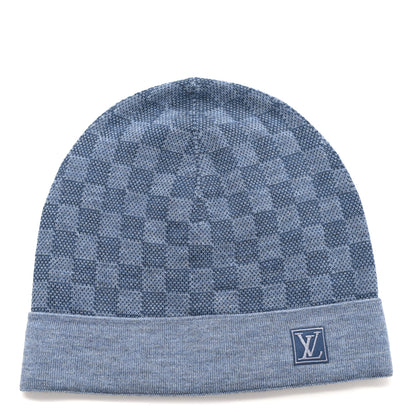 Louis Vuitton Wool Petit Damier Hat NM Light Blue 1 of 4