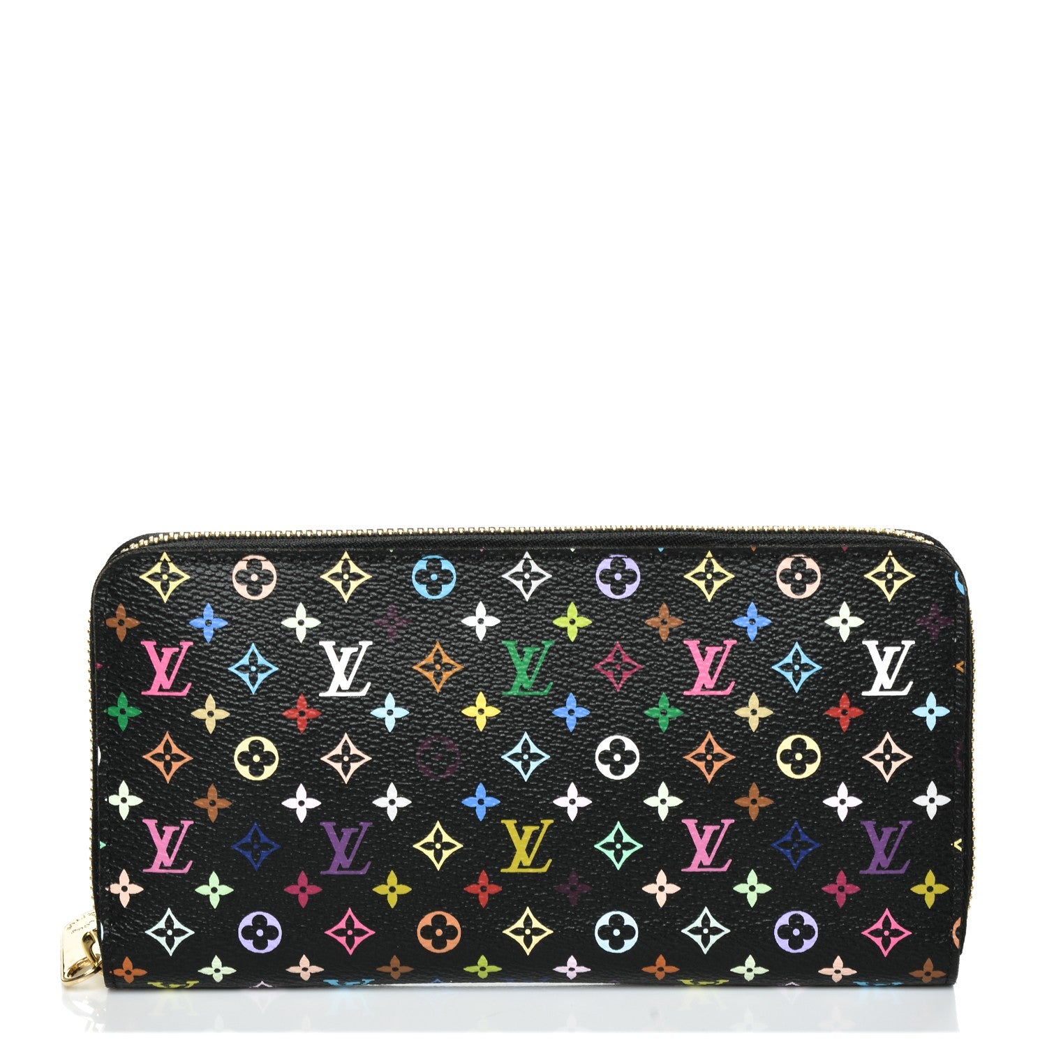 Louis Vuitton Monogram Multicolor Zippy Wallet Black Violet 1 of 6