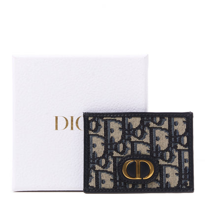 Christian Dior Oblique Calfskin Card Holder Black 8 of 8