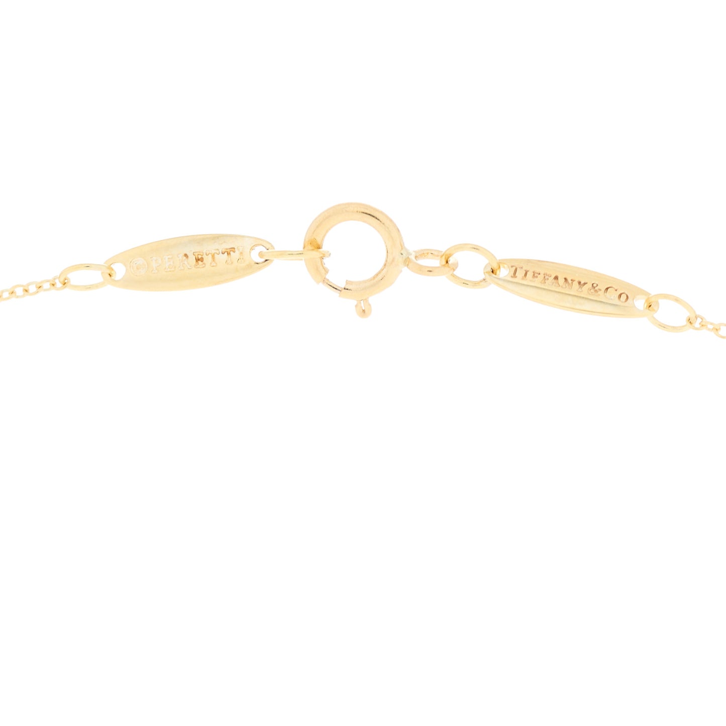 18K Yellow Gold Elsa Peretti Letter T Pendant Necklace