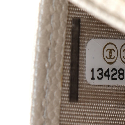 Chanel Caviar Sevruga Wallet on Chain WOC Silver 7 of 11