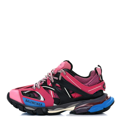 Balenciaga Mesh Nylon Metallic Fabric Womens Track Sneakers 40 Pink Blue 1 of 11