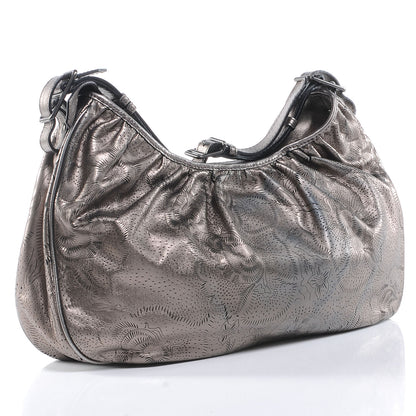 Burberry Lace Leather Avondale Hobo Metallic 3 of 8