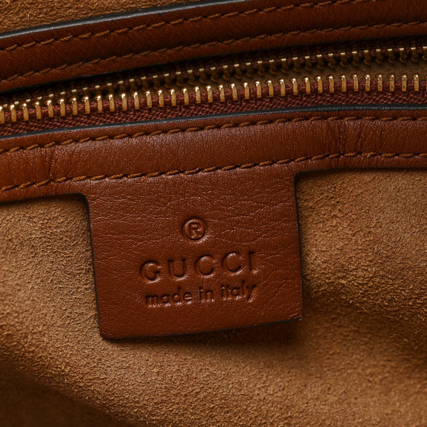 GG Supreme Monogram Large Linea A Hobo Light Brown