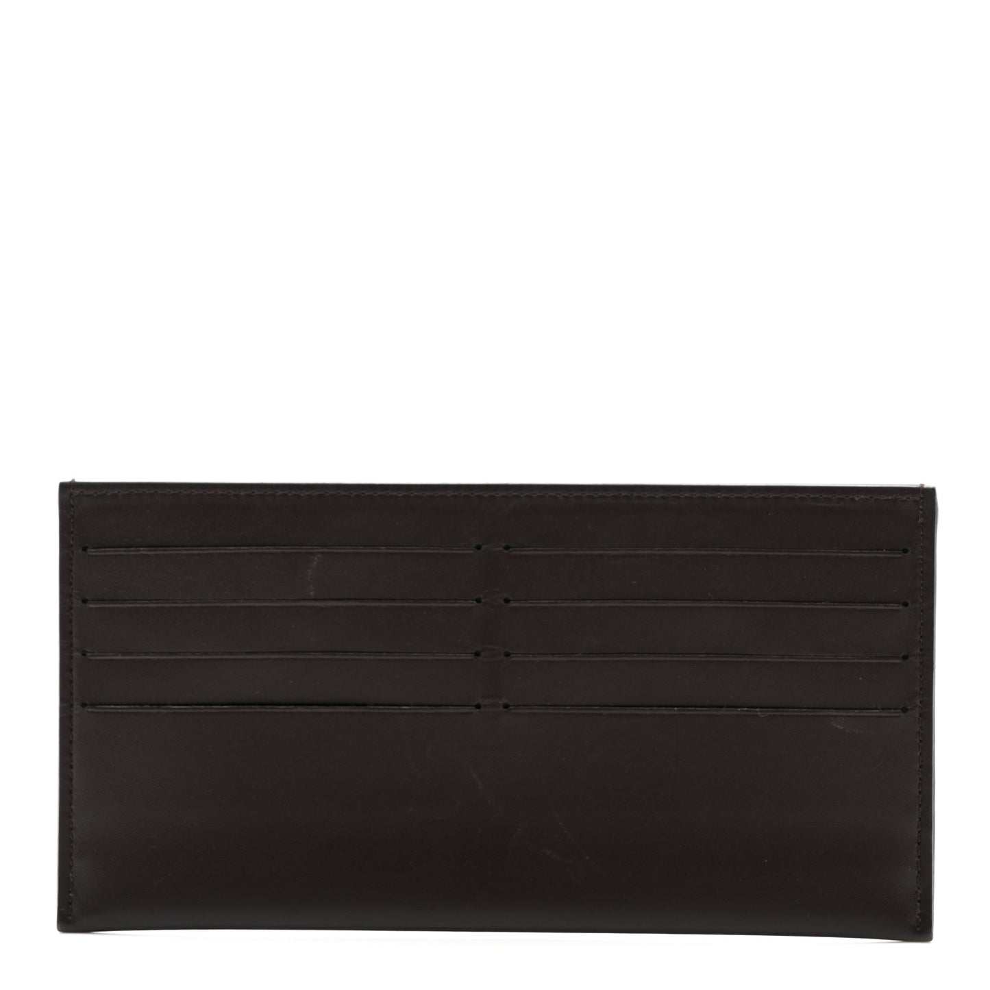 Calfskin Felicie Chain Wallet Card Holder Insert Brown