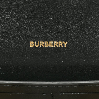 Burberry Calfskin Vintage Check Hannah Wallet with Detachable Strap Black 6 of 8