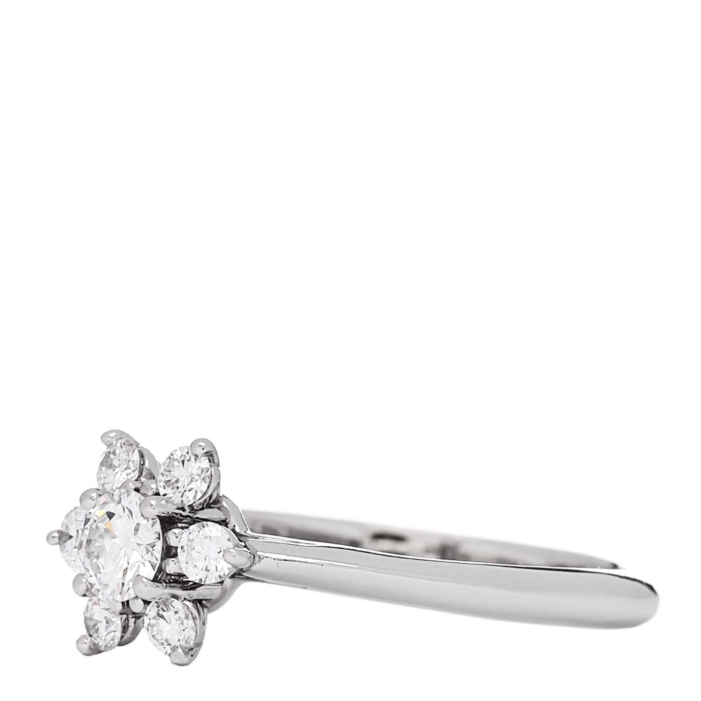 Platinum Diamond Flower Ring 56 7.5