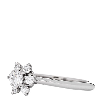 Tiffany Platinum Diamond Flower Ring 56 7.5 3 of 6