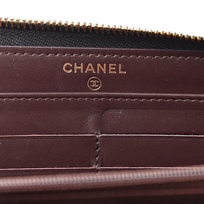 Chanel Caviar Quilted Large Gusset Zip Around Wallet Black 6 of 13