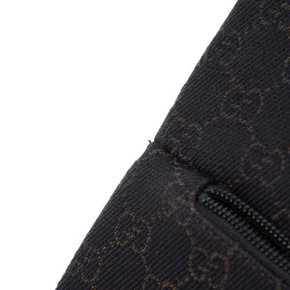 Gucci Denim Monogram Small Hobo Dark Brown 9 of 14