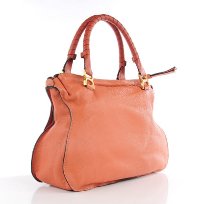Chloe Calfskin Medium Marcie Satchel Coral 3 of 7