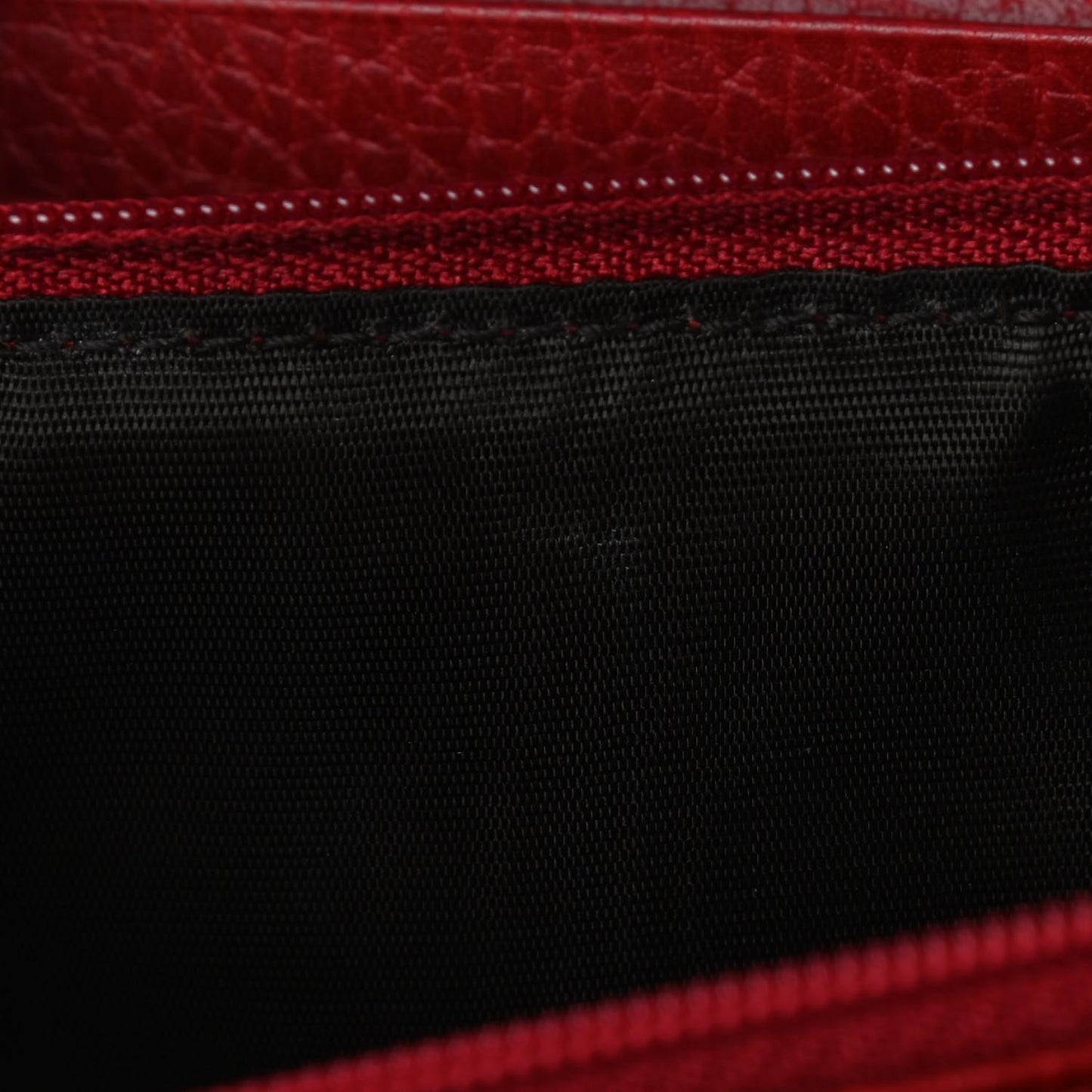 Dollar Calfskin Petite GG Marmont Wallet Chain Bag Hibiscus Red