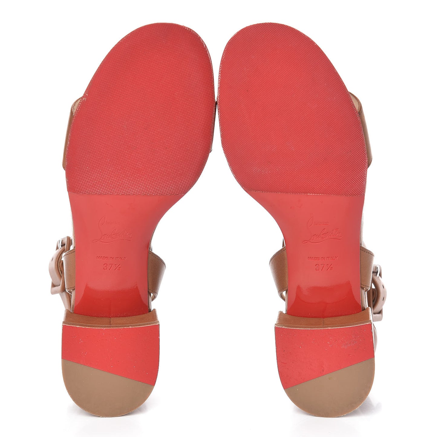 Calf Multipot 25 Block Heel Sandals 37.5 Cuoio