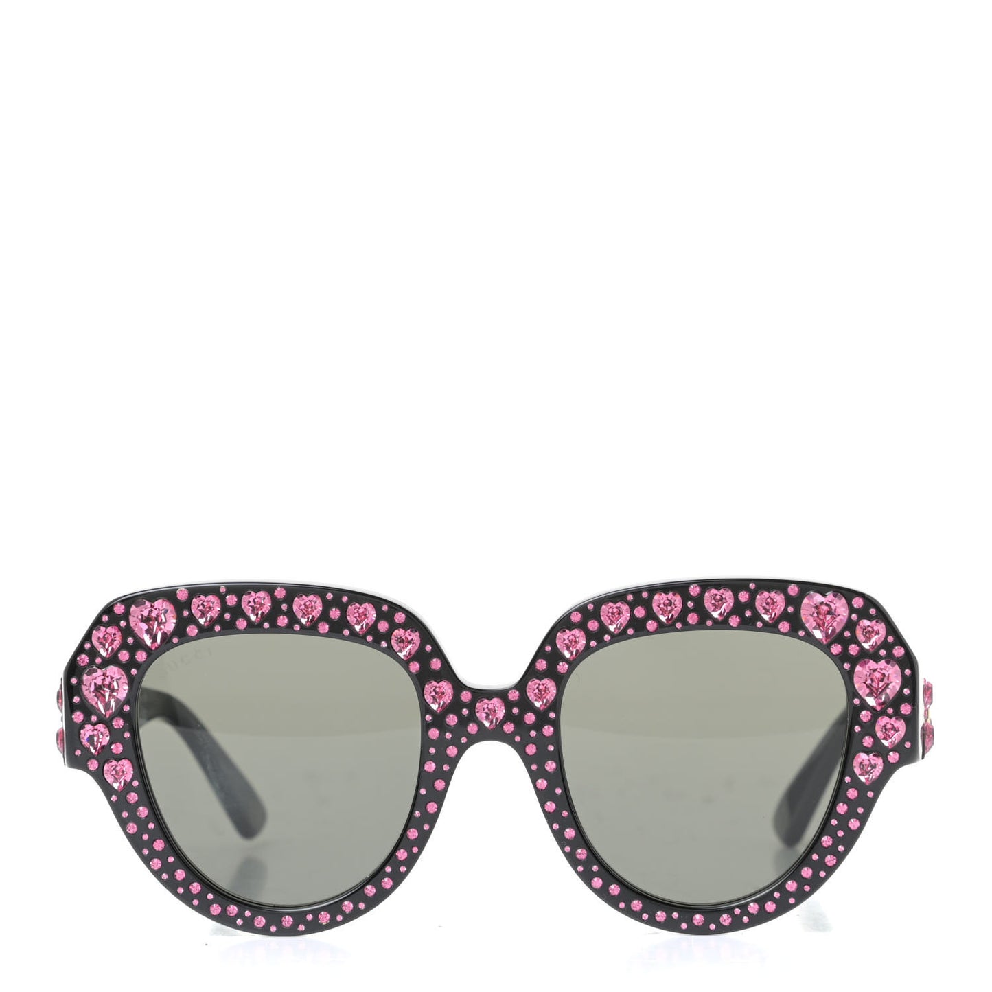 Crystal Heart Sunglasses GG0308S Black