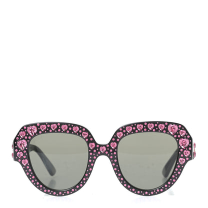 Gucci Crystal Heart Sunglasses GG0308S Black 2 of 7
