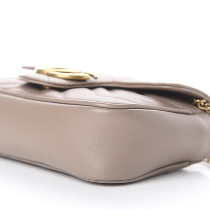 Gucci Calfskin Matelasse Super Mini GG Marmont Shoulder Bag Porcelain Rose 6 of 13